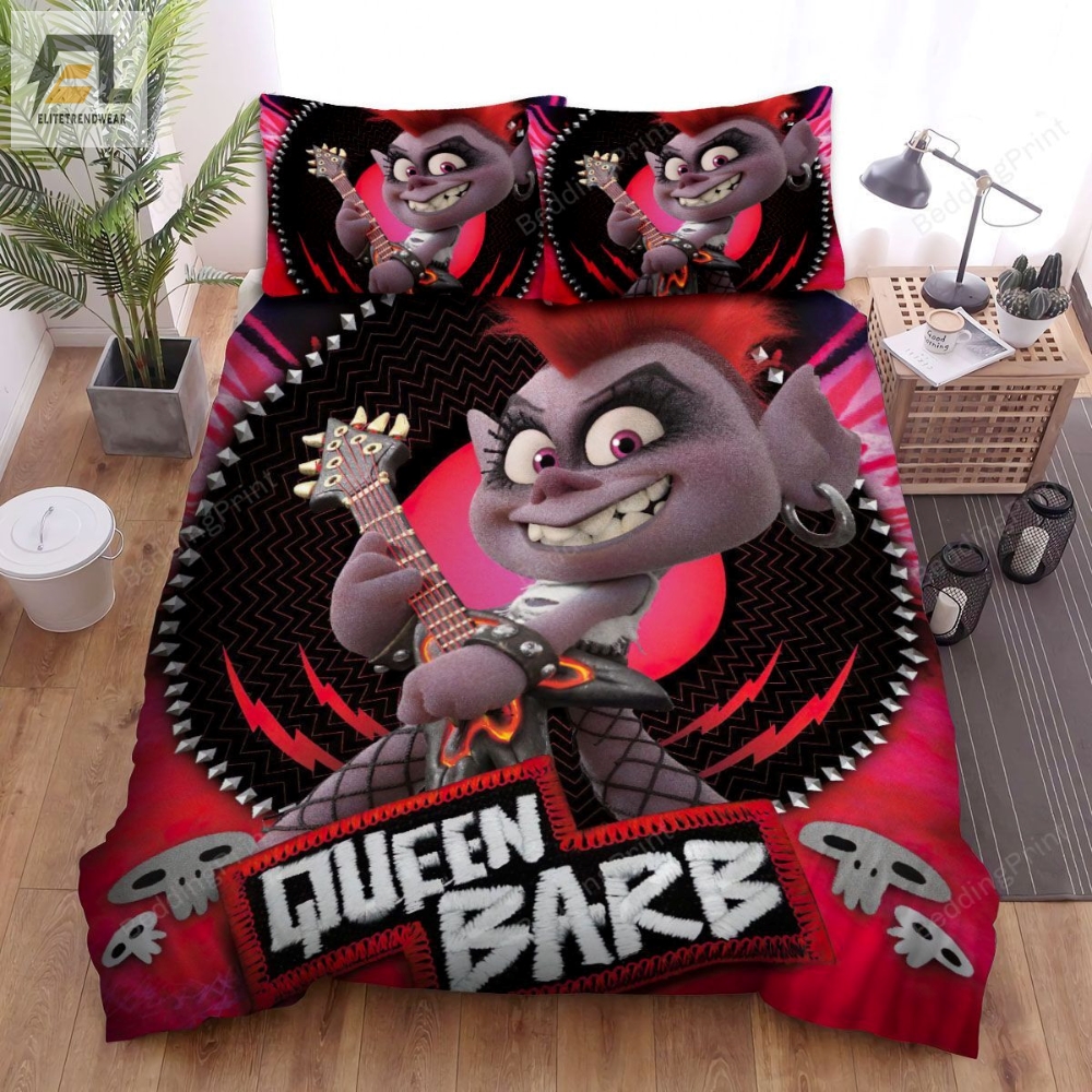 Trolls Queen Barb Respect The Rock Bed Sheets Duvet Cover Bedding Sets 