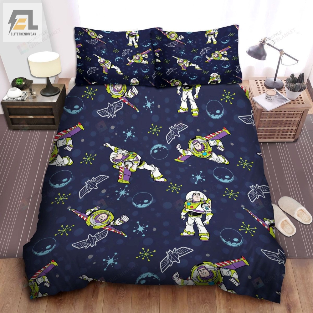 Toy Story Buzz Lightyear Pattern Bed Sheets Duvet Cover Bedding Sets 