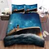 Titanic The Largest Ship Afloat At The Time Illustration Bed Sheets Duvet Cover Bedding Sets elitetrendwear 1