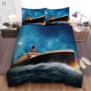 Titanic The Largest Ship Afloat At The Time Illustration Bed Sheets Duvet Cover Bedding Sets elitetrendwear 1 1