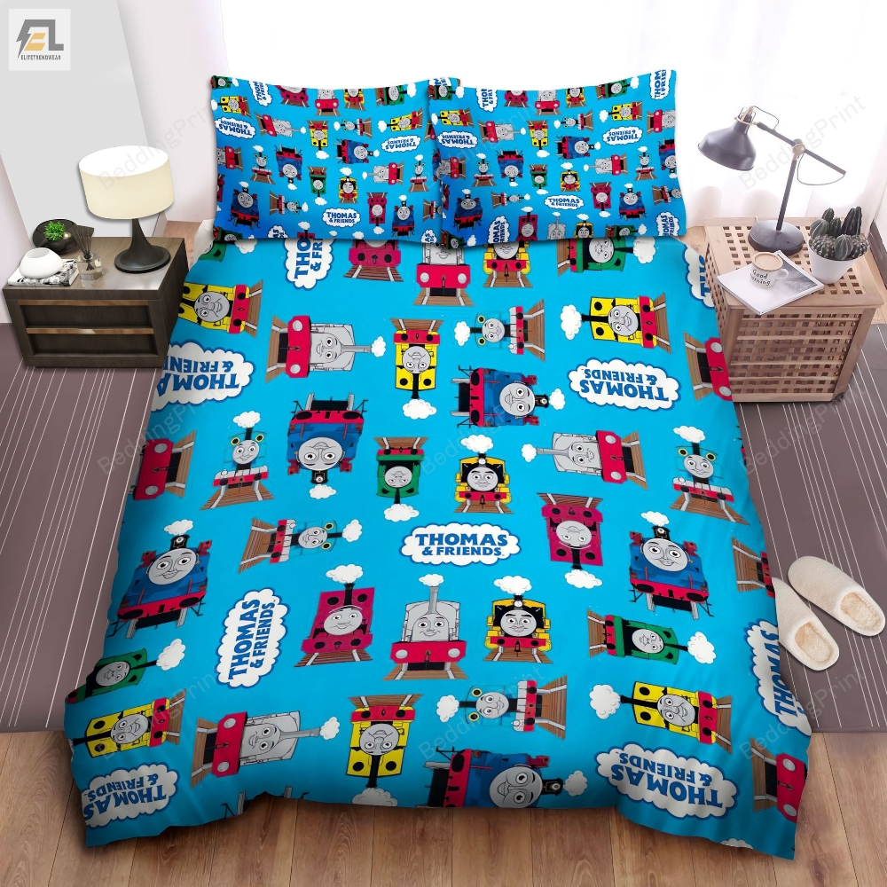 Thomas Train  Friends Pattern Bed Sheets Duvet Cover Bedding Sets 