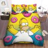 The Simpsons Homer Happy With Doughnuts Bed Sheets Duvet Cover Bedding Sets elitetrendwear 1
