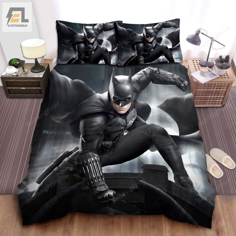 The Batman With Batarang Digital Artwork Bed Sheets Duvet Cover Bedding Sets 