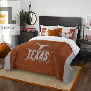 Texas Longhorns Logo With Iconic Colors Bedding Set Duvet Cover Pillow Cases elitetrendwear 1 1