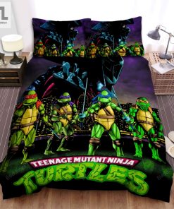 Teenage Mutant Ninja Turtles The Movie 1990 Movie Poster Fanart Bed Sheets Spread Duvet Cover Bedding Sets elitetrendwear 1 1