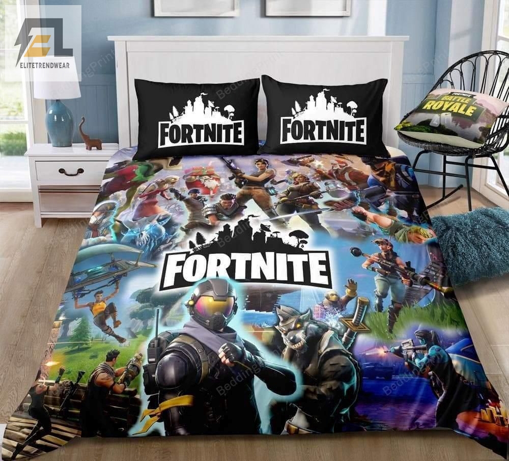 Team 2 Fortnite Gamer Bedding Set Duvet Cover  Pillow Cases 