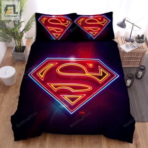 Symbols Of Hope Superman Neon Bed Sheets Duvet Cover Bedding Sets elitetrendwear 1 1