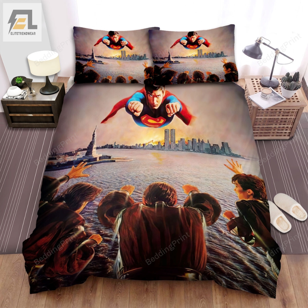 Superman Ii 1980 Poster Movie Poster Bed Sheets Duvet Cover Bedding Sets Ver 2 