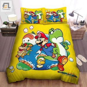 Super Mario World Game Poster Bed Sheets Duvet Cover Bedding Sets elitetrendwear 1 1