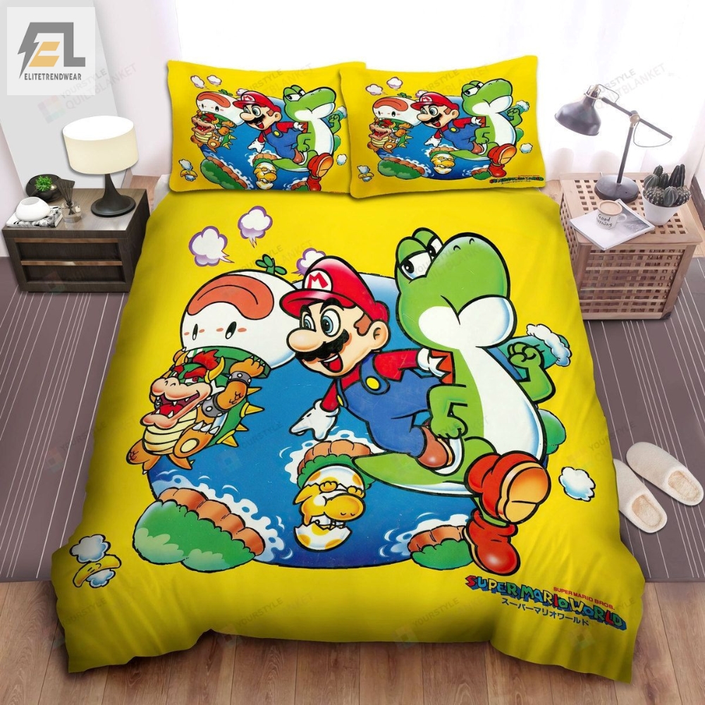 Super Mario World Game Poster Bed Sheets Duvet Cover Bedding Sets 