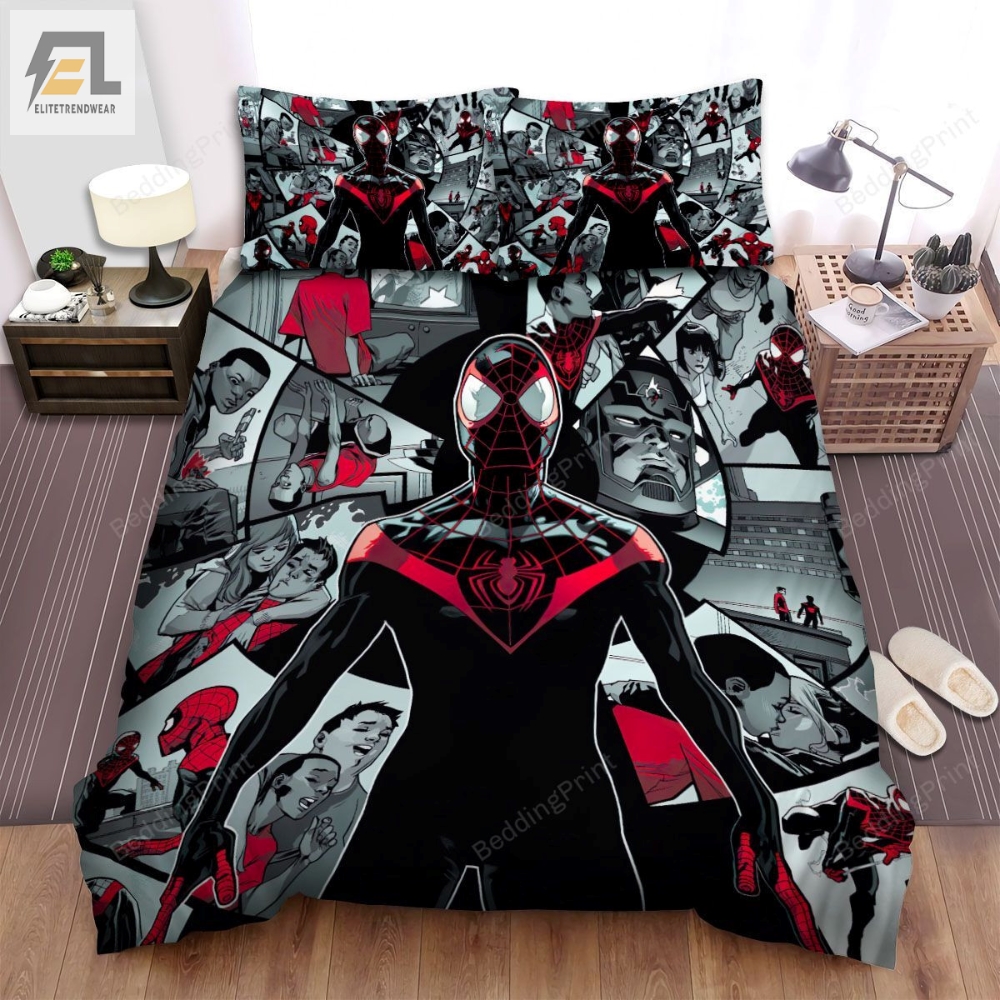 Story Of Spider Man Miles Morales Bed Sheets Spread Duvet Cover Bedding Sets 
