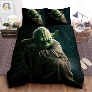 Star Wars Old Master Yoda Digital Illustration Bed Sheets Duvet Cover Bedding Sets elitetrendwear 1 1