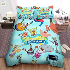 Spongebob Squarepants Pearl Krabs And Uncle Bed Sheets Duvet Cover Bedding Sets elitetrendwear 1 1