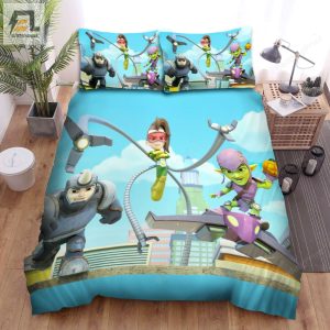 Spidey And His Amazing Friends The Villains Trio Bed Sheets Spread Duvet Cover Bedding Sets elitetrendwear 1 1