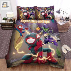 Spidey And His Amazing Friends Super Hero Hiccups Bed Sheets Spread Duvet Cover Bedding Sets elitetrendwear 1 1