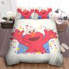 Sesame Street Cheering Elmo Bed Sheets Duvet Cover Bedding Sets elitetrendwear 1