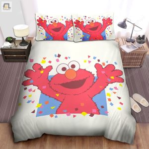 Sesame Street Cheering Elmo Bed Sheets Duvet Cover Bedding Sets elitetrendwear 1 1