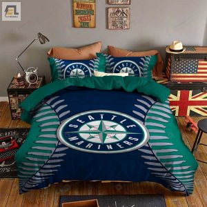 Seattle Mariners Bedding Set Sleepy Duvet Cover Pillow Cases elitetrendwear 1 1