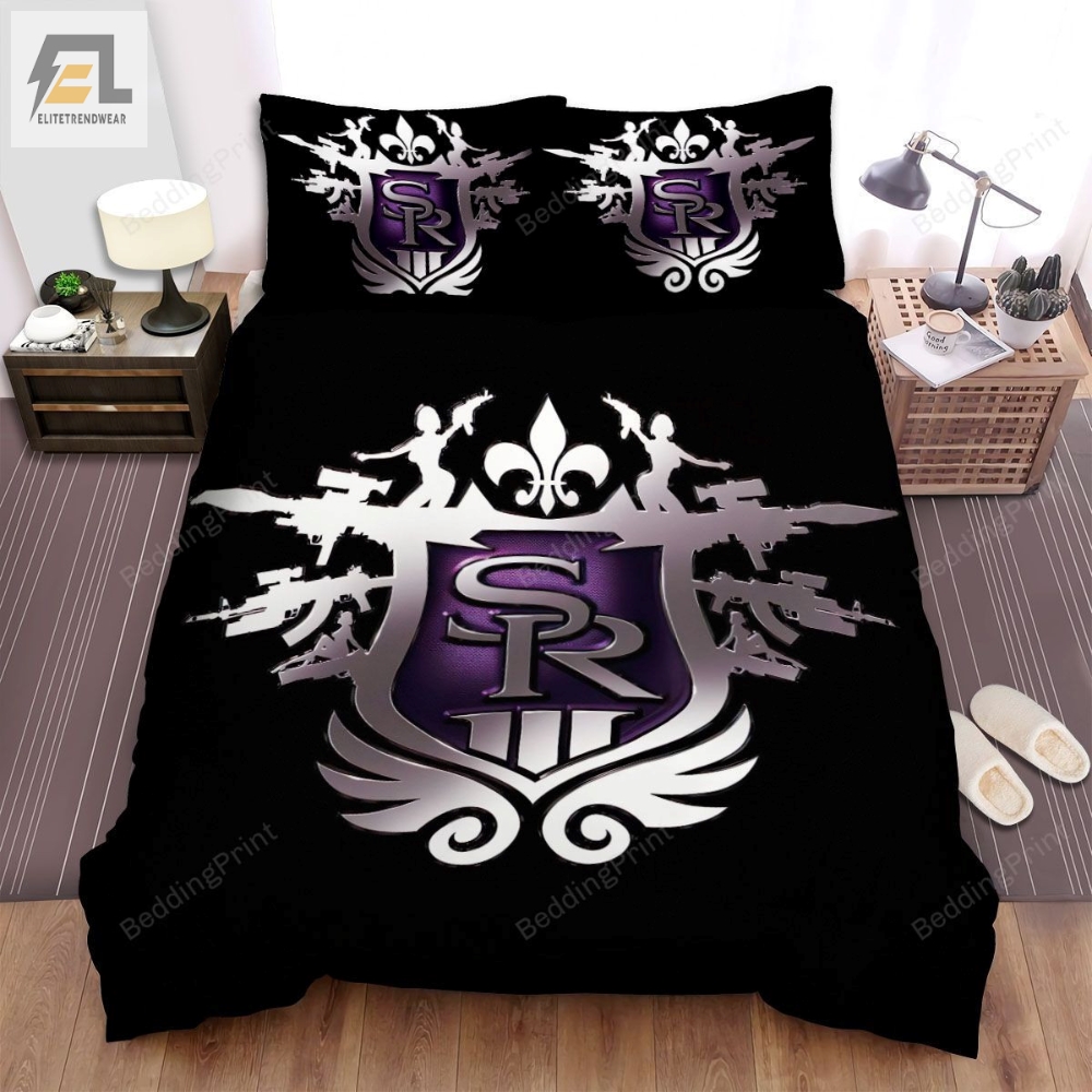 Saints Row The Third Guns And Girls Logo Bed Sheets Spread Duvet Cover Bedding Sets 