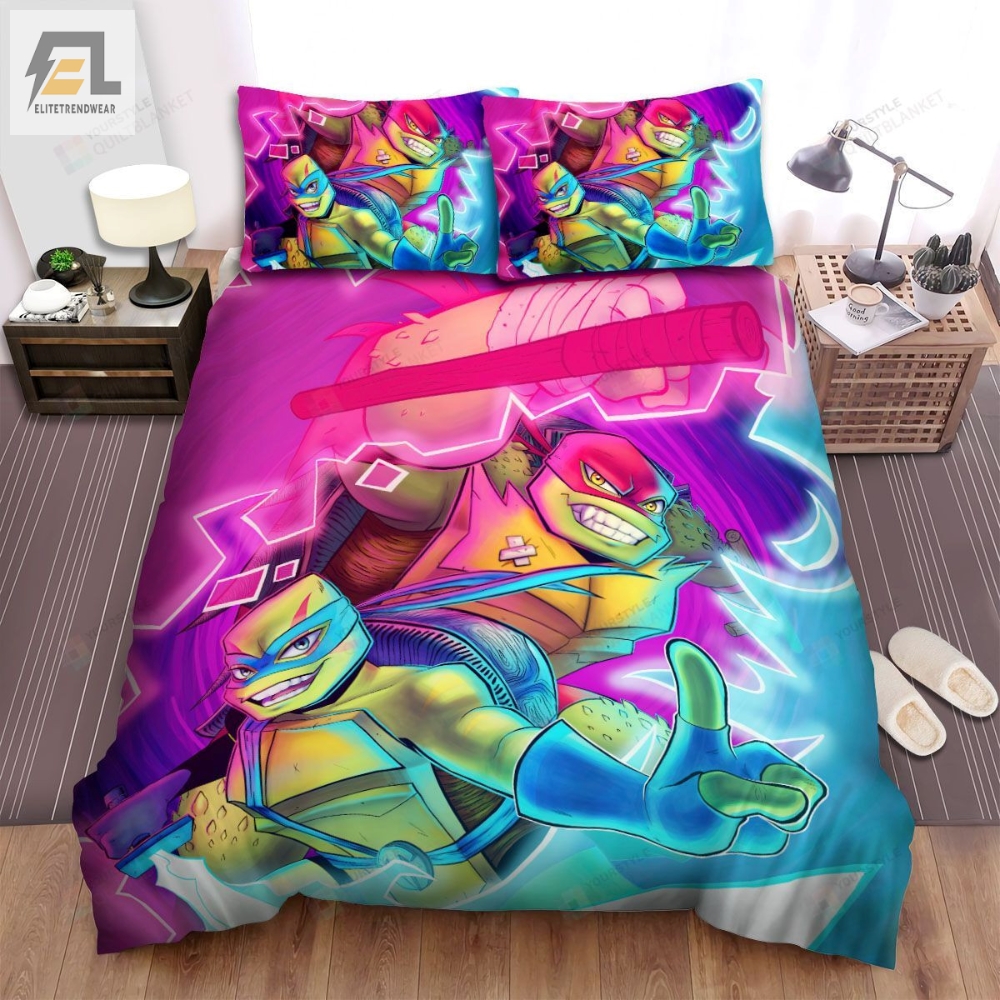 Rise Of The Teenage Mutant Ninja Turtles Leo And Raph Bed Sheets Spread Duvet Cover Bedding Sets 