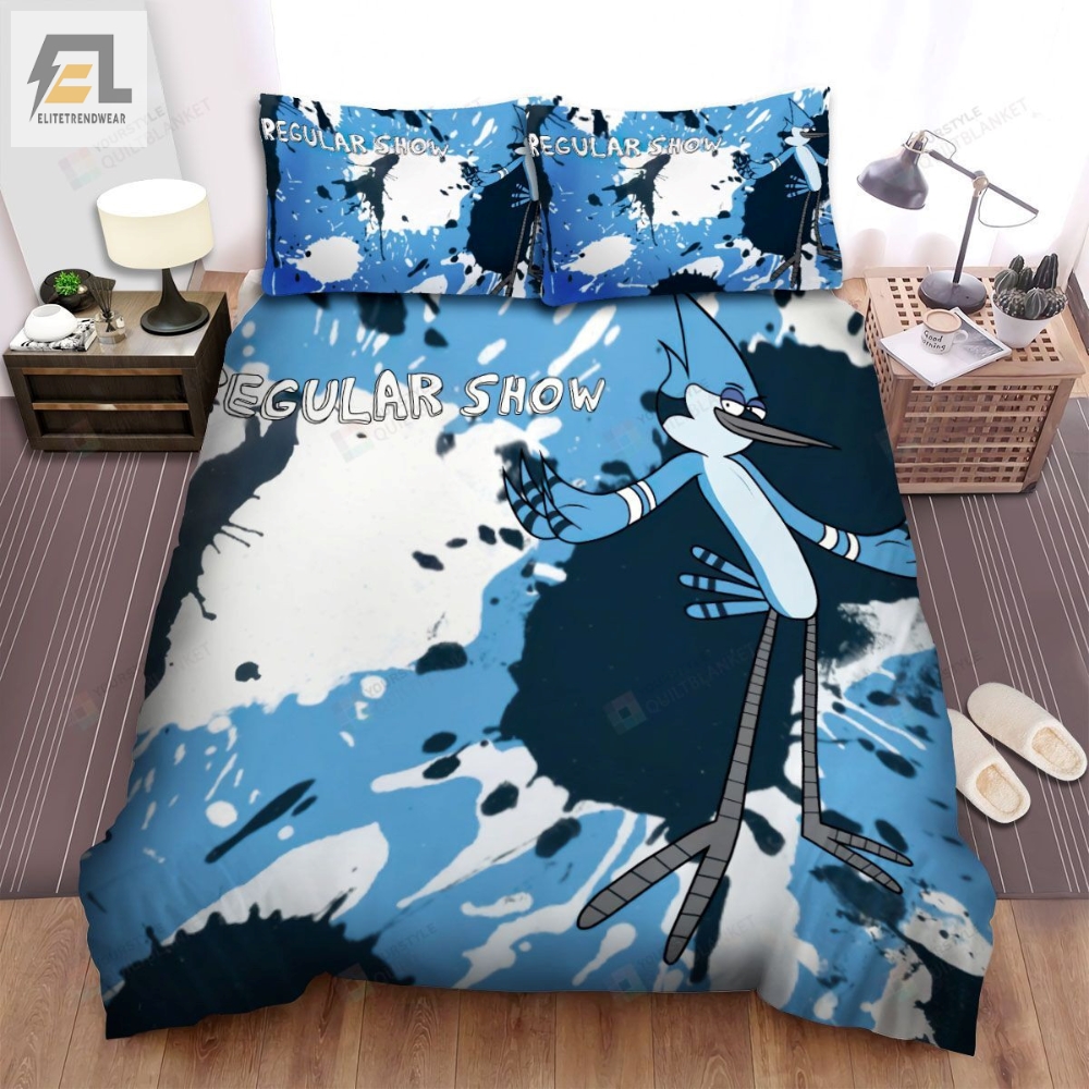 Regular Show Mordecai Solo Digital Art Bed Sheets Spread Duvet Cover Bedding Sets 