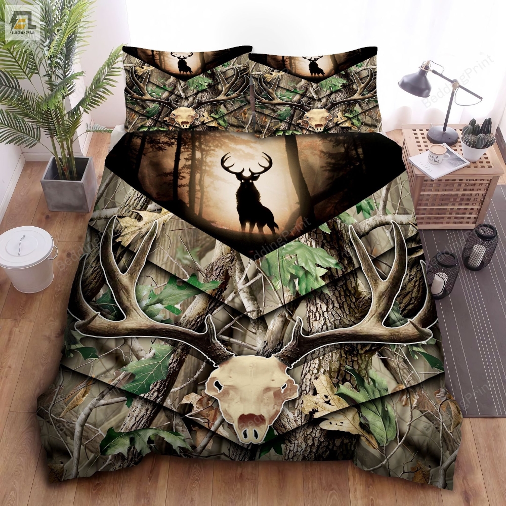 Real Tree Camo Deer Hunting Bed Sheets Duvet Cover Bedding Sets 