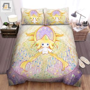 Pokemon Jirachi In Stained Glass Artwork Bed Sheets Spread Duvet Cover Bedding Sets elitetrendwear 1 1