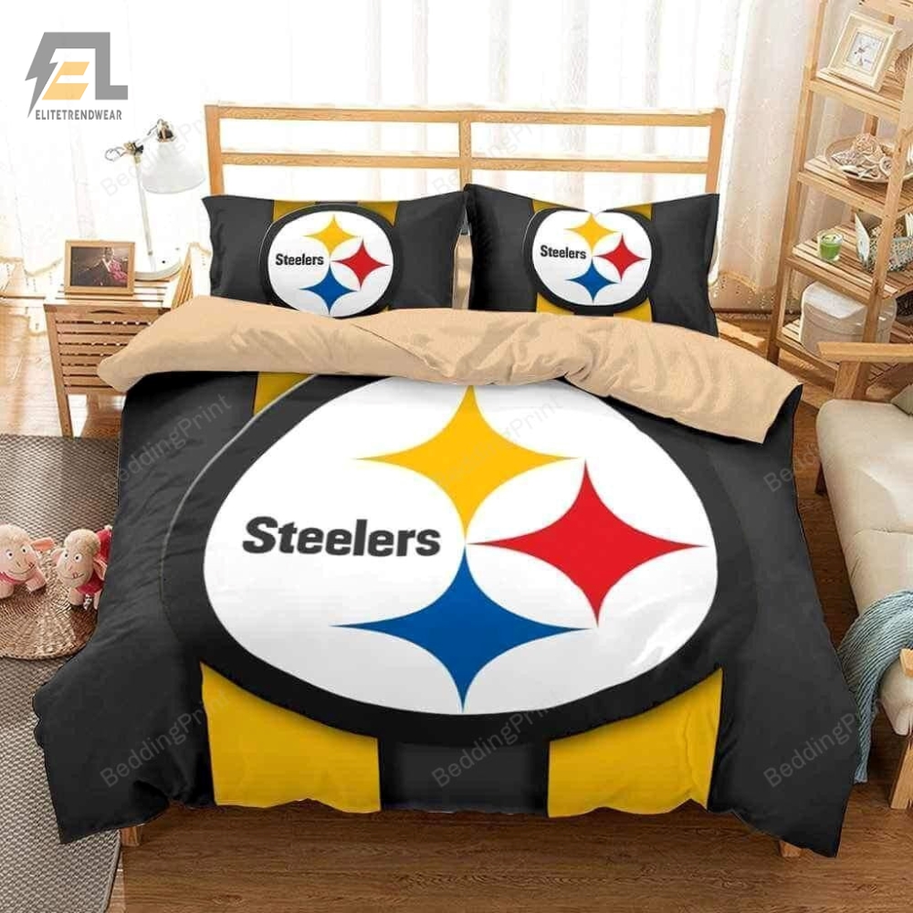 Pittsburgh Steelers Customize Duvet Cover Bedding Set 