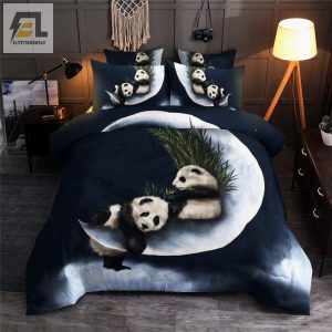 Panda Sitting On The Moon Bed Sheets Duvet Cover Bedding Sets Perfect Gifts For Panda Lover Gifts For Birthday Christmas Thanksgiving elitetrendwear 1 1
