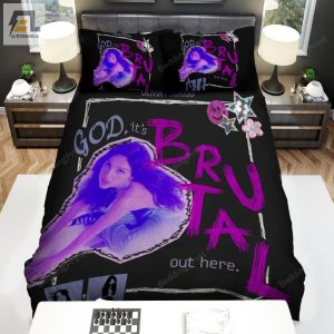 Olivia Rodrigo Heartbreak Hotline Purple Theme Bed Sheets Duvet Cover Bedding Sets elitetrendwear 1 1