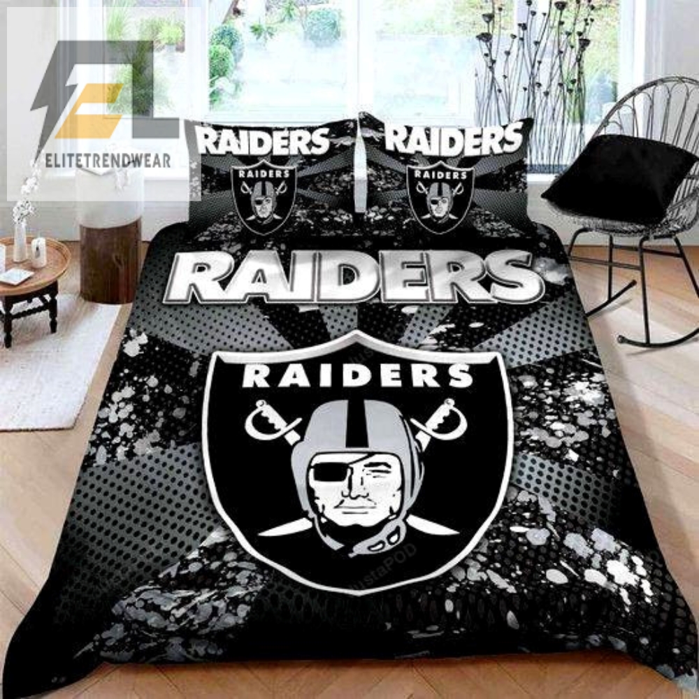 Oakland Raiders Duvet Cover Bedding Set 