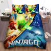 Ninjago Elemental Masters Ninja Vs The Ice Samurai Split Art Bed Sheets Duvet Cover Bedding Sets elitetrendwear 1
