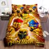 Ninjago Elemental Masters In Golden Armor Bed Sheets Duvet Cover Bedding Sets elitetrendwear 1