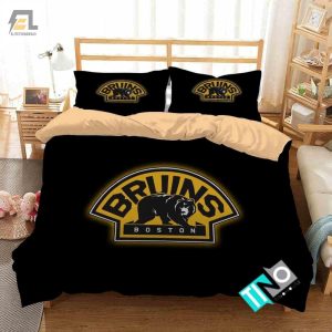 Nhl Boston Bruins 1 Logo 3D Personalized Customized Beddingsets Duvet Cover Bedroom Set Bedset Bedlinen V elitetrendwear 1 1