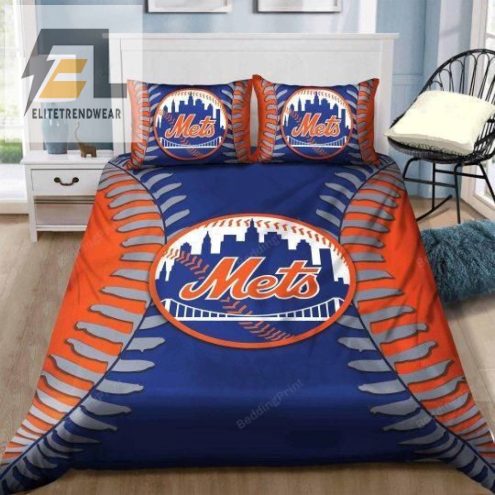 New York Mets B210962 Bedding Set Duvet Cover  Pillow Cases 