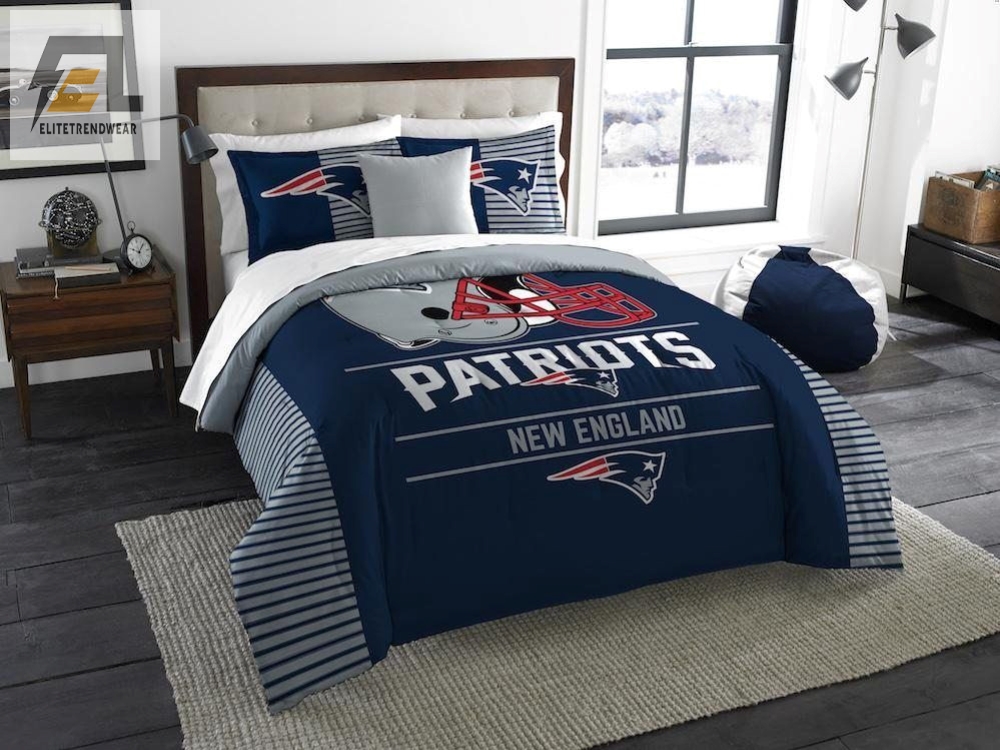 New England Patriots Bedding Set Duvet Cover  Pillow Cases 