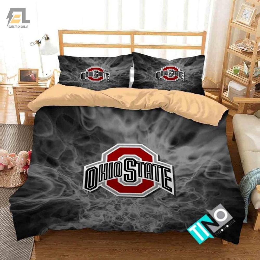 Ncaa Ohio State Buckeyes 1 Logo Duvet Cover Bedding Set 