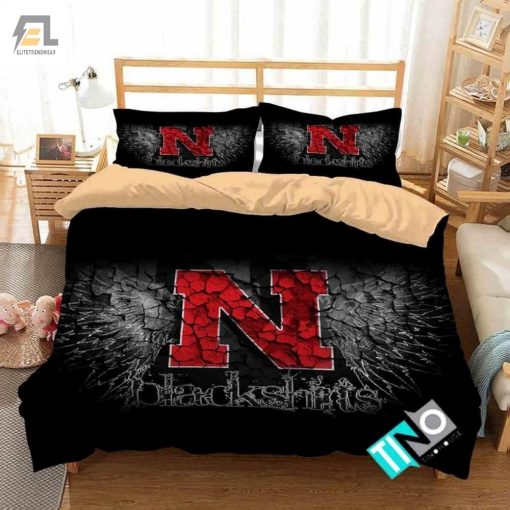 Ncaa Nebraska Cornhuskers Logo 3D Printed Duvet Cover Bedding Set elitetrendwear 1 1