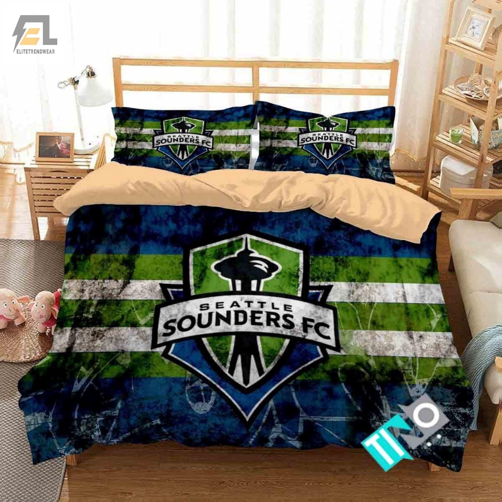 Mls Seattle Sounders Fc 1 Logo 3D Personalized Customizedbedding Sets Duvet Cover Bedroom Set Bedset Bedlinen 