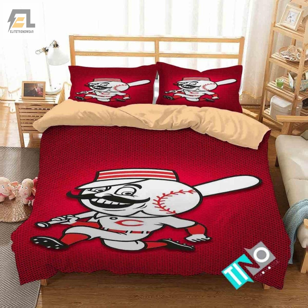 Mlb Cincinnati Reds 1 Logo 3D Personalized Customizedbedding Sets Duvet Cover Bedroom Set Bedset Bedlinen 