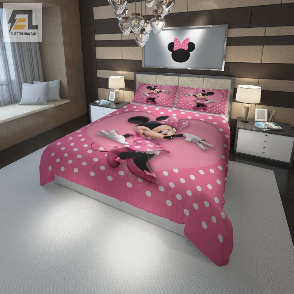 Minnie Mouse 3D Customized Bedding Sets Duvet Cover Bedlinen Bed Set 