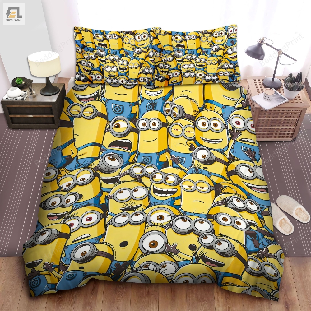 Minion In Despicable Me Full Of Minions Bed Sheets Duvet Cover Bedding Sets 