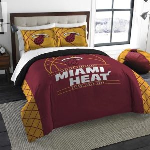 Miami Heat Bedding Set Duvet Cover Pillow Cases elitetrendwear 1 1