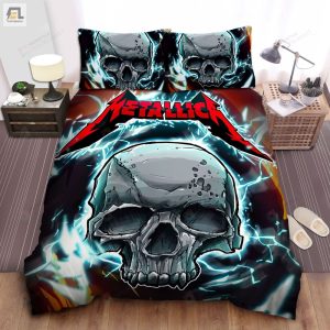 Metallica Skull Lightning Bed Sheets Duvet Cover Bedding Sets elitetrendwear 1 1