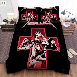 Metallica In Red Cross Sign Bed Sheet Duvet Cover Bedding Sets elitetrendwear 1 1