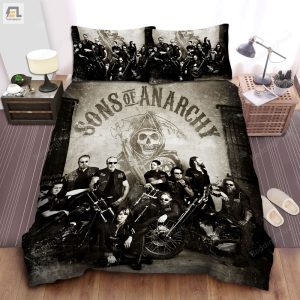 Members Of The Sons Of Anarchy Slogan Bed Sheets Duvet Cover Bedding Sets elitetrendwear 1 1