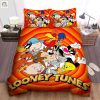 Looney Tunes Orange Bed Sheets Duvet Cover Bedding Sets elitetrendwear 1