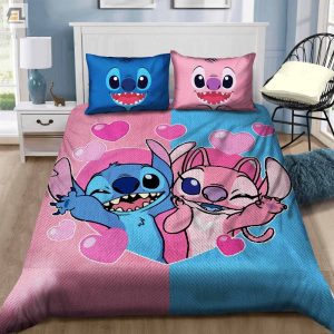 Lilo And Stitch Bedding Set Sleepy Duvet Cover Pillow Cases elitetrendwear 1 1