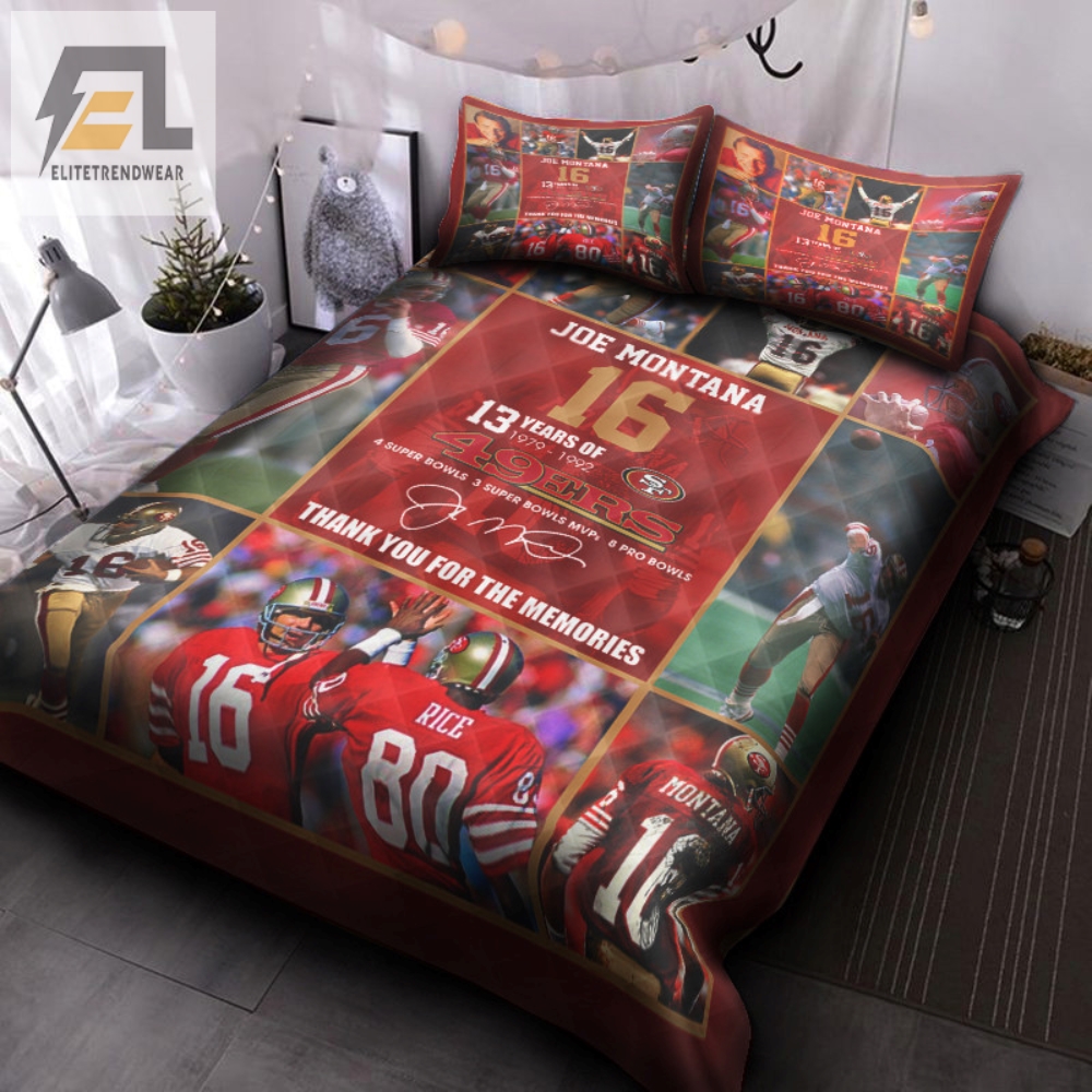 Joe Montana San Francisco 49Ers Bedding Set 