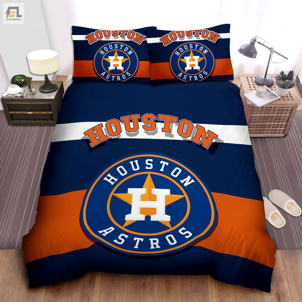 Houston Astros Bedding Set Duvet Cover  Pillow Cases 